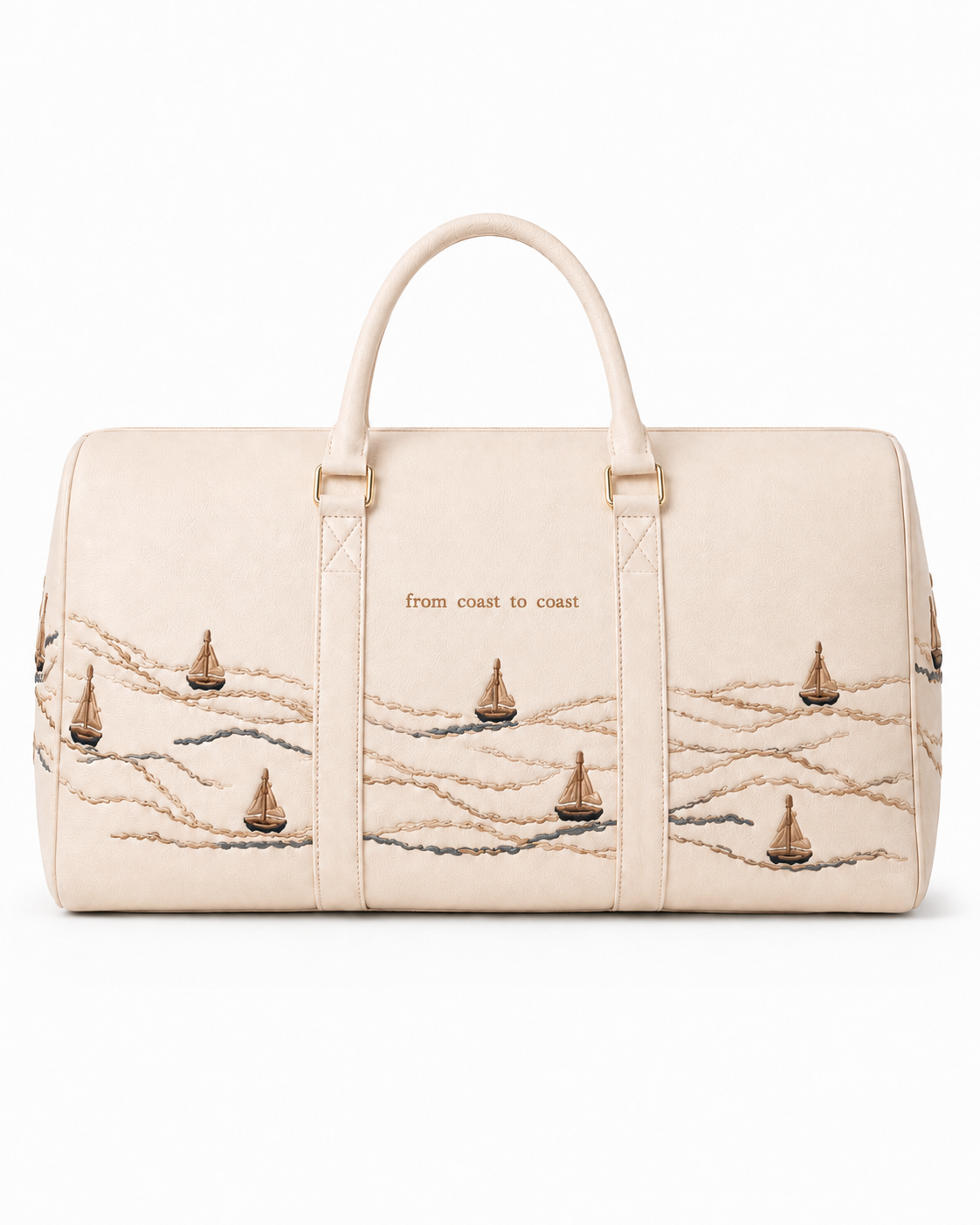 Sailboat Leather Duffel Bag